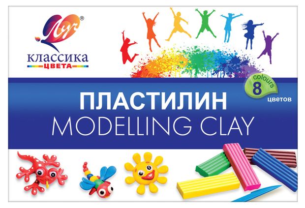 Пластилин Луч Классика, 8 цветов