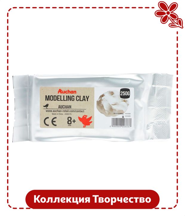 Глина для лепки АШАН Красная птица Творчество, 250 г