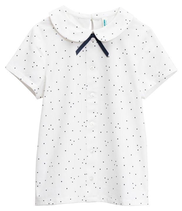 Блузка для девочки Acoola Veil с коротким рукавом белая, р. 122-164