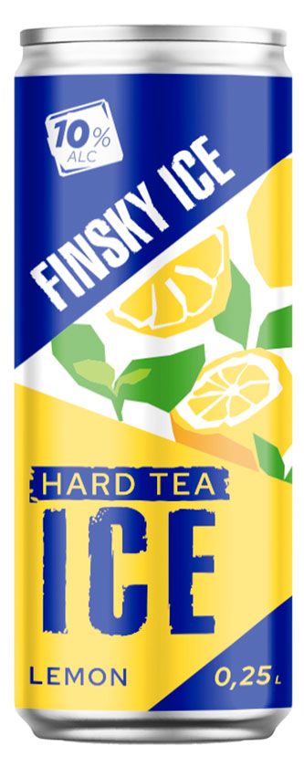 Напиток спиртной Finsky Ice Hard tea черный чай с лимоном негазированный 10%, 0,25 л
