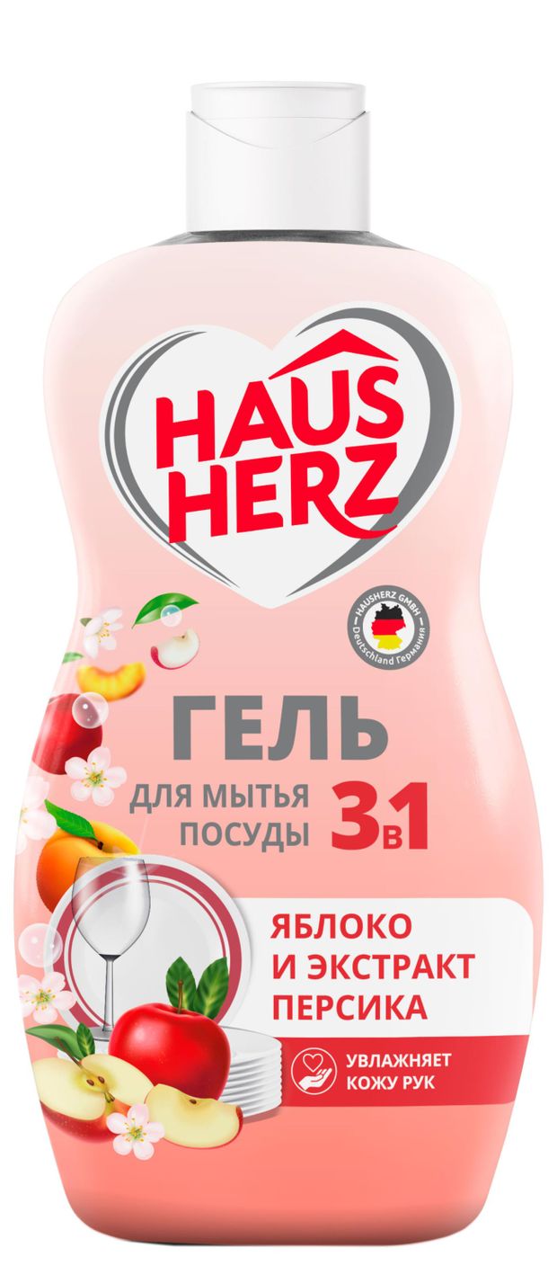 Средство для мытья посуды Haus Herz Яблоко, 450 мл