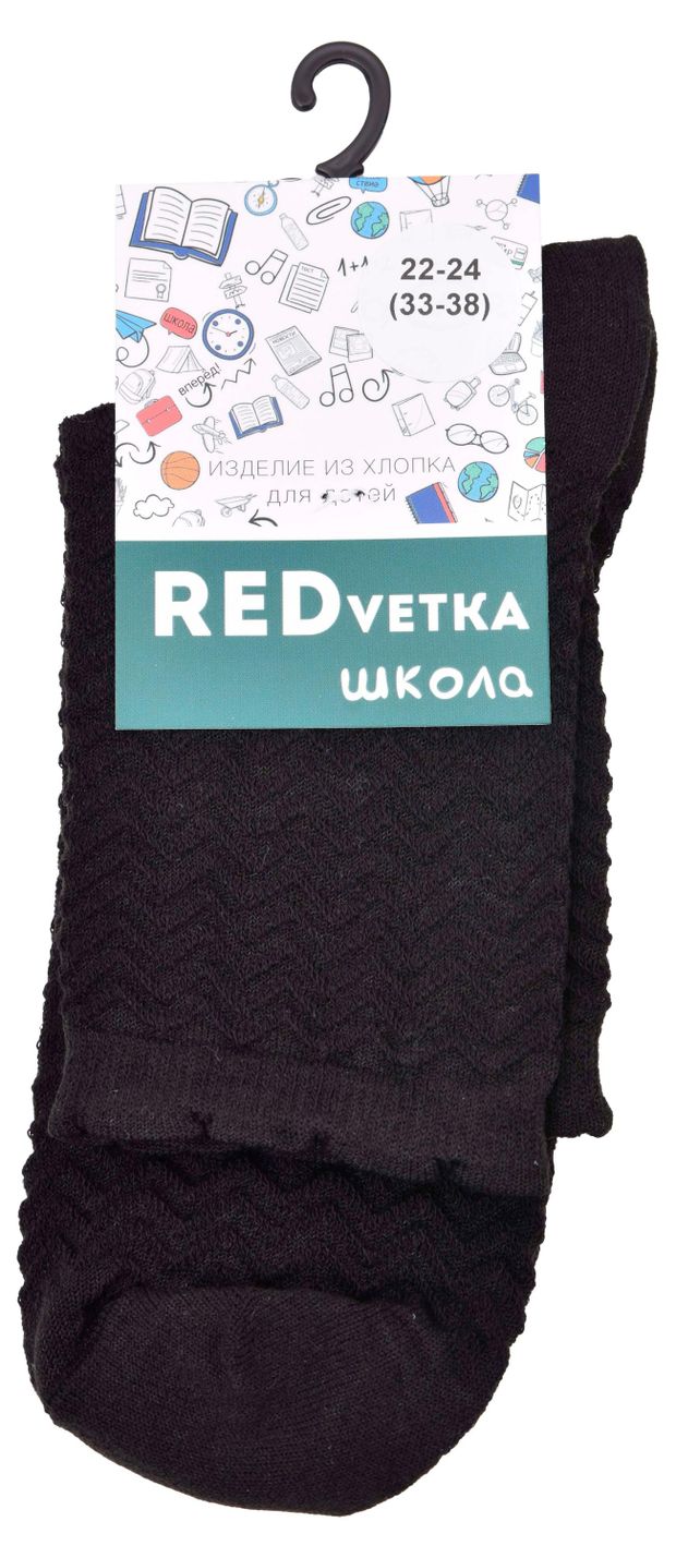 Носки для девочки Красная ветка Школа черные, р 22-24