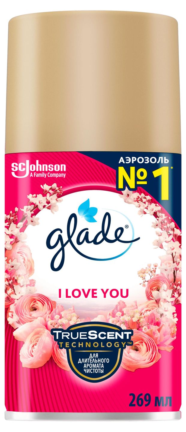 Освежитель воздуха Glade Automatic I Love You сменный аэрозольный баллон, 269 мл