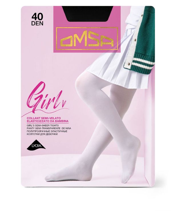 Колготки для девочки Omsa Kids 40 den Nero черные, р. 116-134