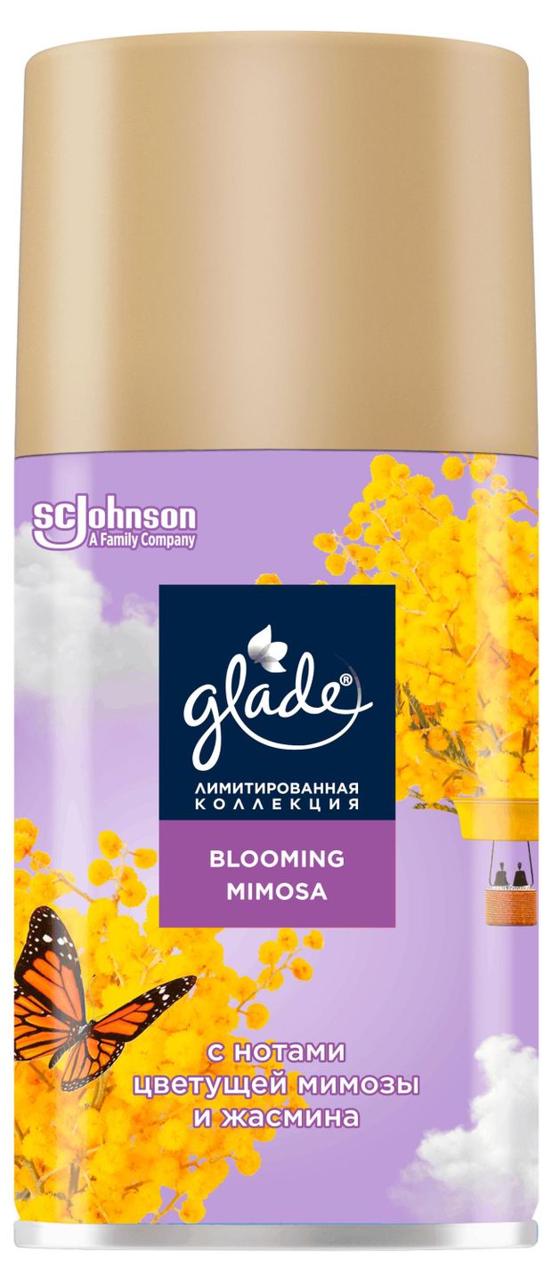 фото Освежитель воздуха glade blooming mimosa сменный баллон, 269 мл