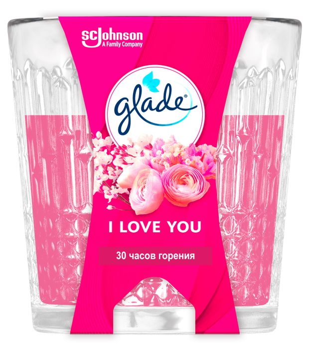 Свеча ароматическая Glade I Love You, 130 г