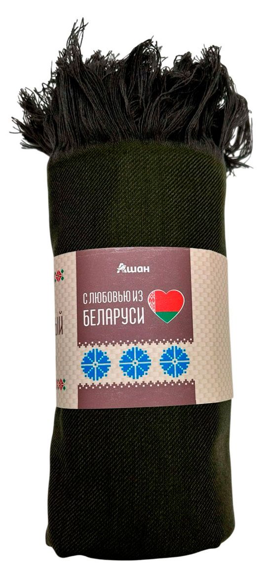 Плед декоративный АШАН Красная птица с любовью из Беларуси зеленый, 160х220 см