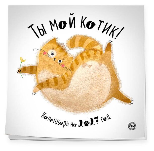 Календарь настенный Эксмо Ты мой котик на 2027 год, 300х300 мм