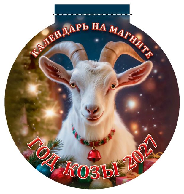 Календарь на магните отрывной Дитон Год Козы на 2027 г, 140х148 мм