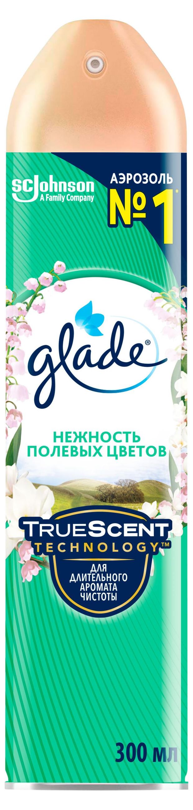 Освежитель воздуха Glade Аэрозоль Нежность полевых цветов, 300 мл