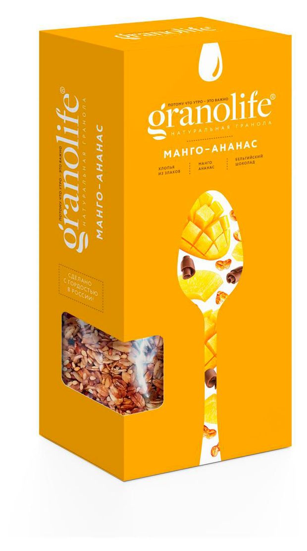 Мюсли-гранола Granolife манго-ананас, 400 г