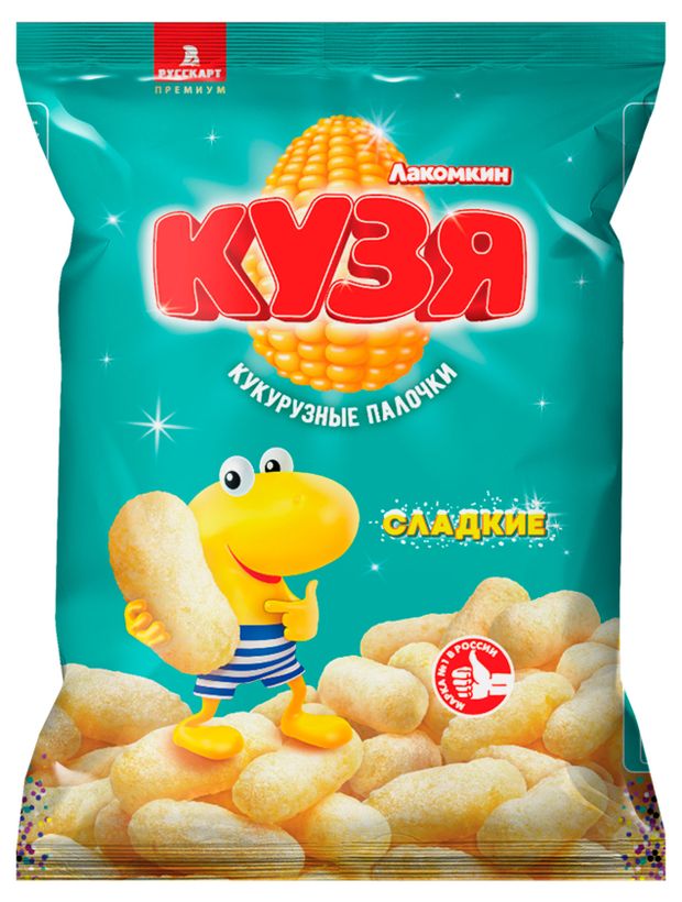 Палочки кукурузные Русскарт КУЗЯ Лакомкин сладкие, 100 г