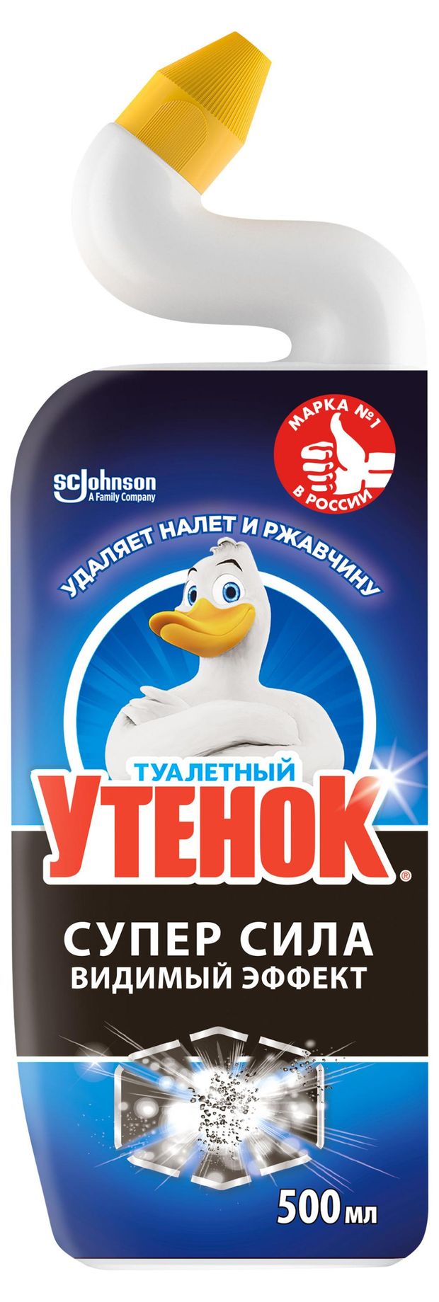 Средство для очистки унитаза Туалетный Утенок Видимый эффект, 500 мл