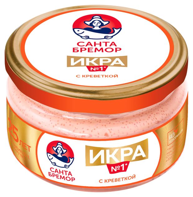 Икра Санта Бремор деликатесная с креветкой, 180 г