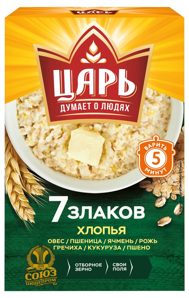 Хлопья ЦАРЬ 7 злаков, 400 г