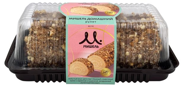 Рулет бисквитный Мишель Домашний с вареной сгущенкой, 600 г