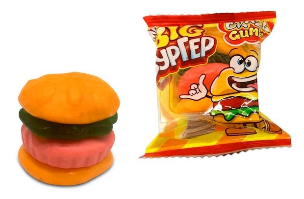Мармелад Канди клаб Crazy Gummy Big Бургер Китай, 18 г