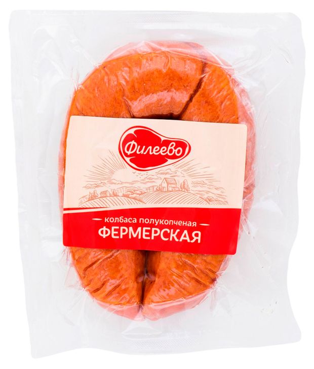 Колбаса полукопченая ФИЛЕЕВО Фермерская кольцо, 300 г