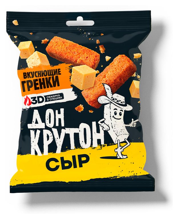 Гренки пшеничные Дон Крутон Сыр, 55 г