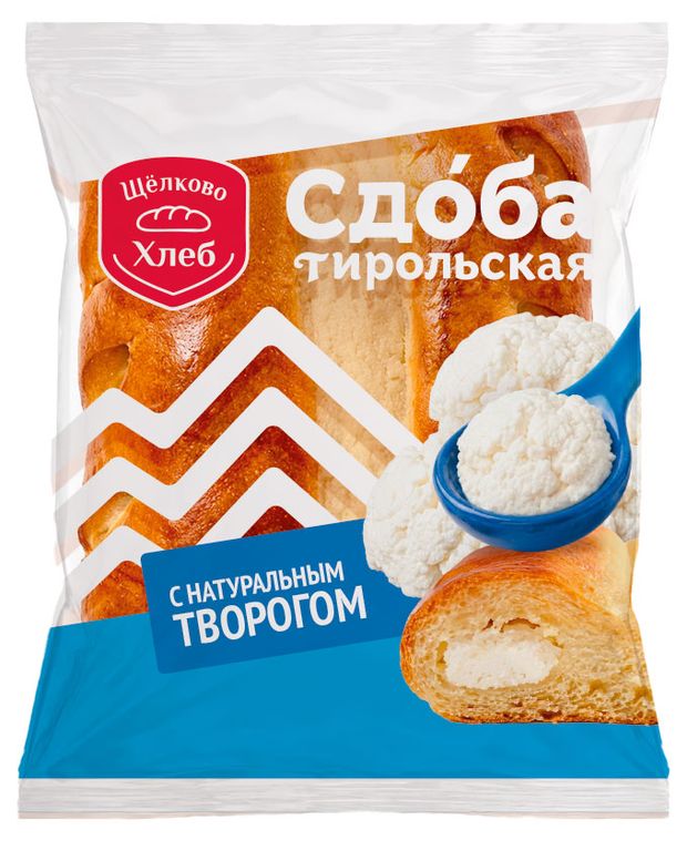 Сдоба Щелковохлеб Тирольская с творогом, 80 г