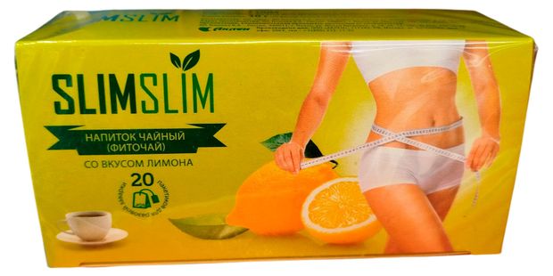 БАД Аклен Чайный напиток Slim slim со вкусом лимона, 20 пакетиков х 1,5 г