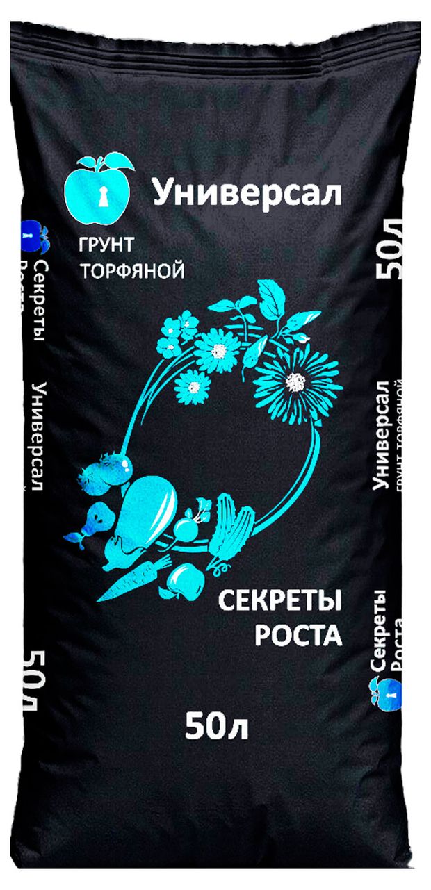 Грунт торфяной Секреты роста Универсальный, 50 л