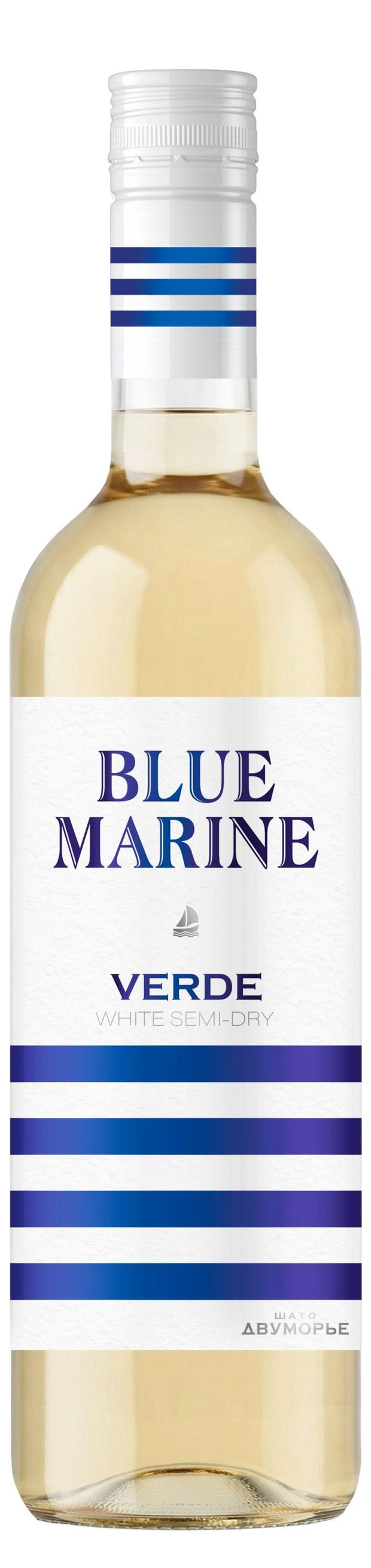 Вино Blu Marine Шато Двуморье белое полусухое Россия, 0,75 л