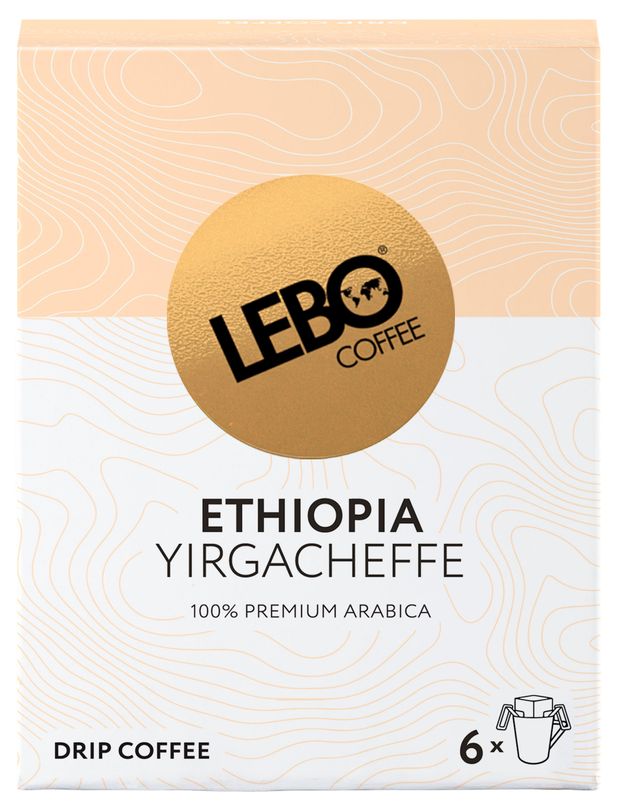 Кофе молотый в дрип-пакетах Lebo Ethiopia, 6 шт