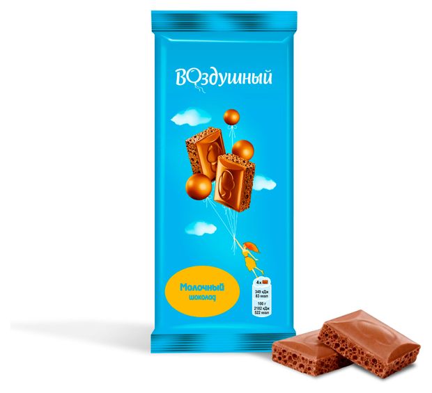 Шоколад молочный Воздушный пористый, 80 г