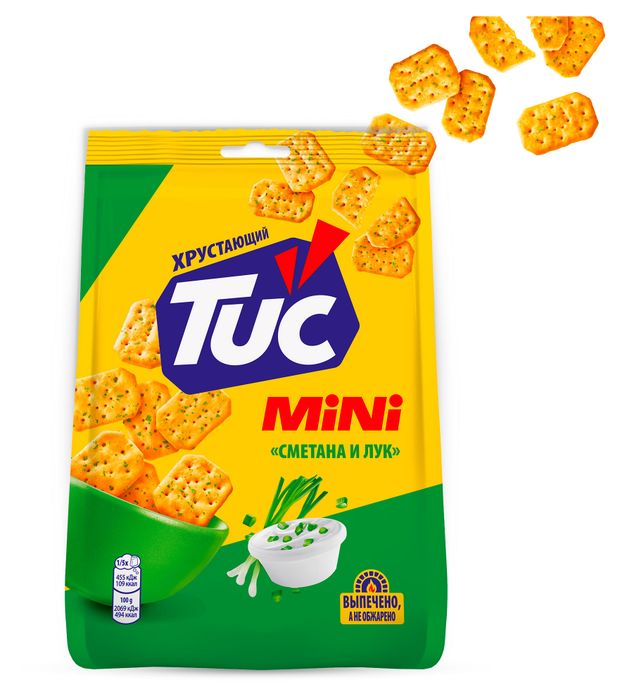 Крекеры Tuc Mini со вкусом сметаны и лука, 110 г