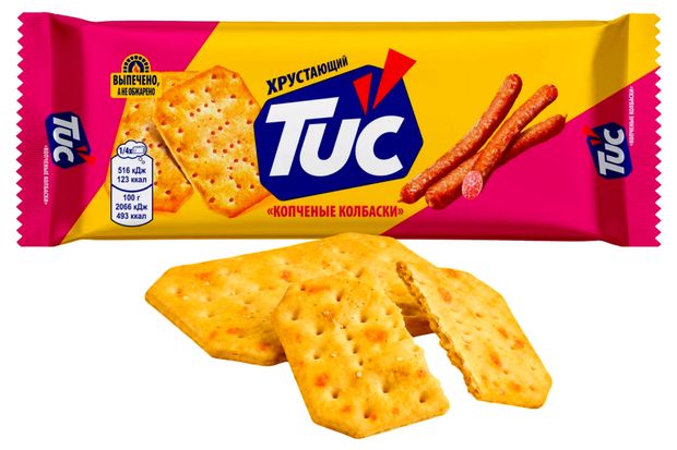 Крекер Tuc со вкусом Копченые колбаски, 100 г