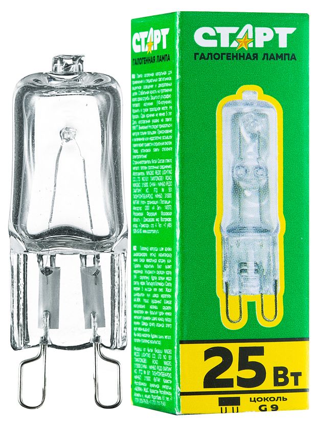 Лампа галогенная СТАРТ 25W G9 220V