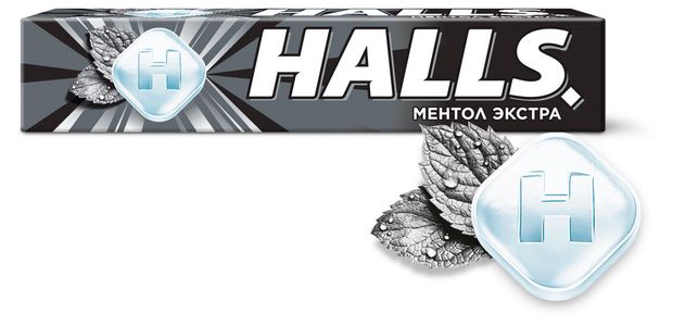 Карамель леденцовая Halls Ментол Экстра со вкусом ментола и эвкалипта, 24,5 г