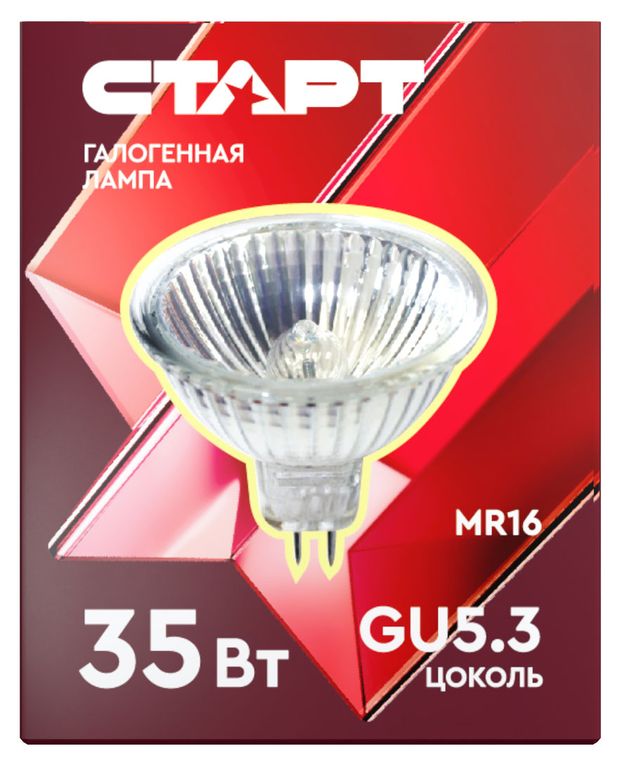Лампа галогенная СТАРТ 35W GU5,3 MR16 12V