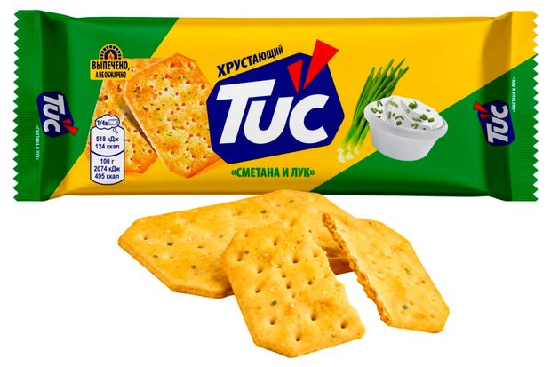 Крекер Tuc со вкусом сметаны и лука, 100 г