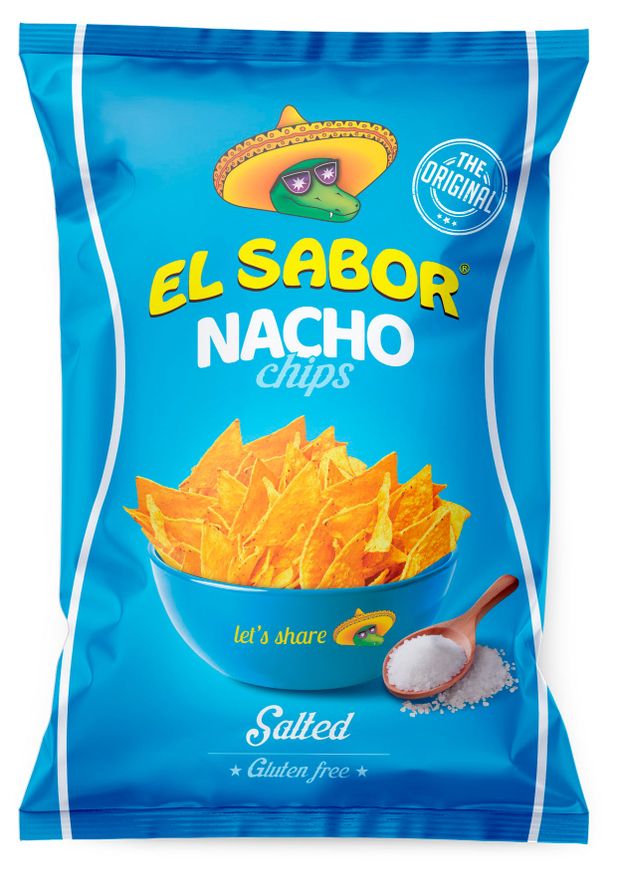 Чипсы кукурузные El sabor Начос с солью Греция, 100 г