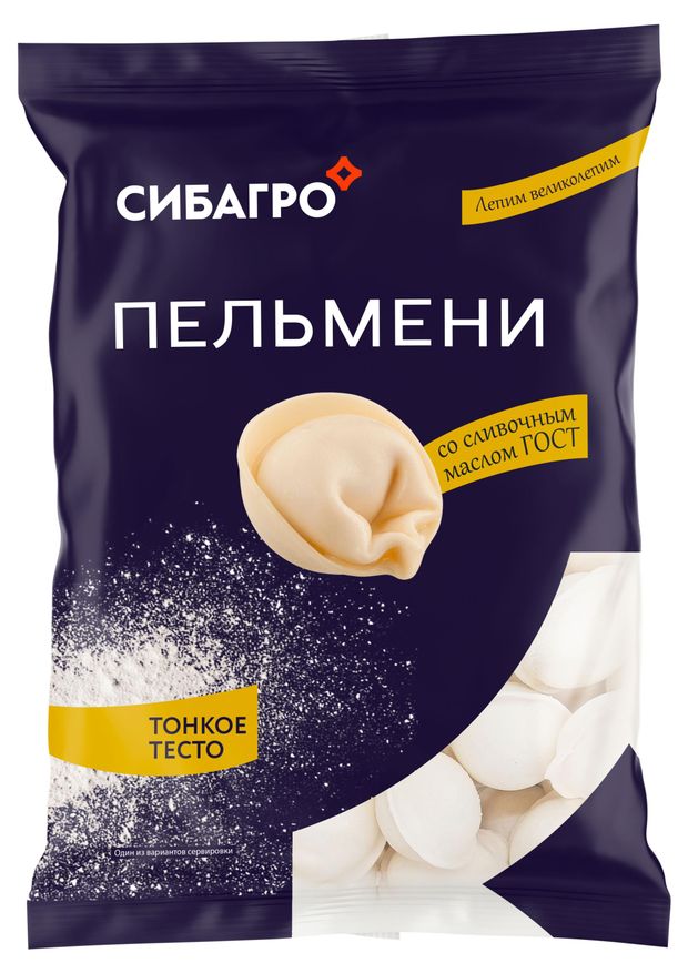 Пельмени СИБАГРО со сливочным маслом, 800 г