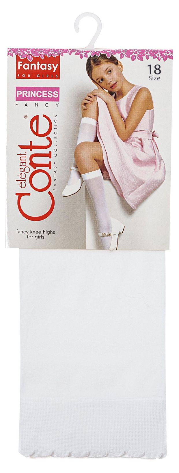 фото Гольфы для девочек conte elegant princess нарядные bianco белые, р. 18