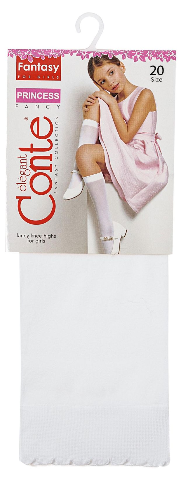 фото Гольфы для девочек conte elegant princess нарядные bianco белые, р. 20