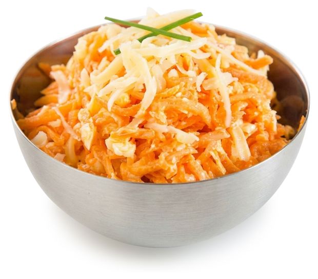Салат Морковный с чесноком и сыром, вес