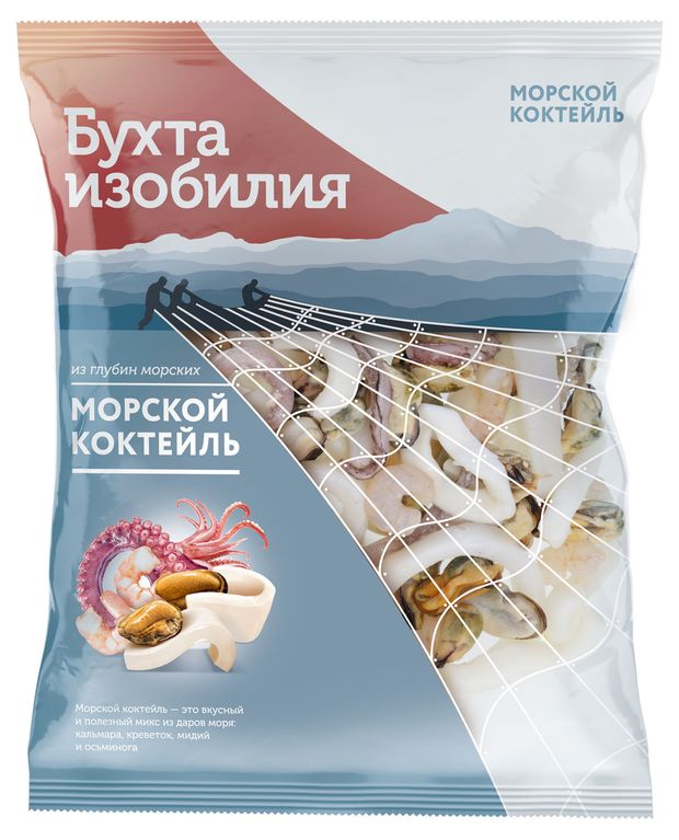 Морской коктейль сыро-мороженый Бухта Изобилия, 430г