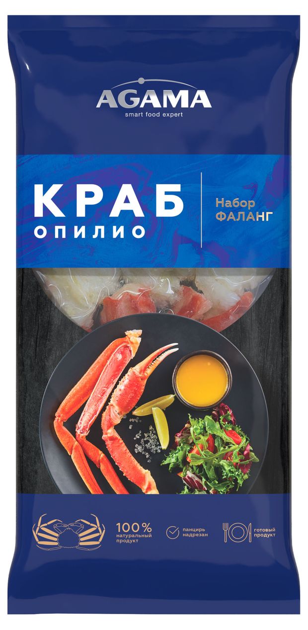 Краб Опилио Agama набор фаланг варено-мороженые, 400 г