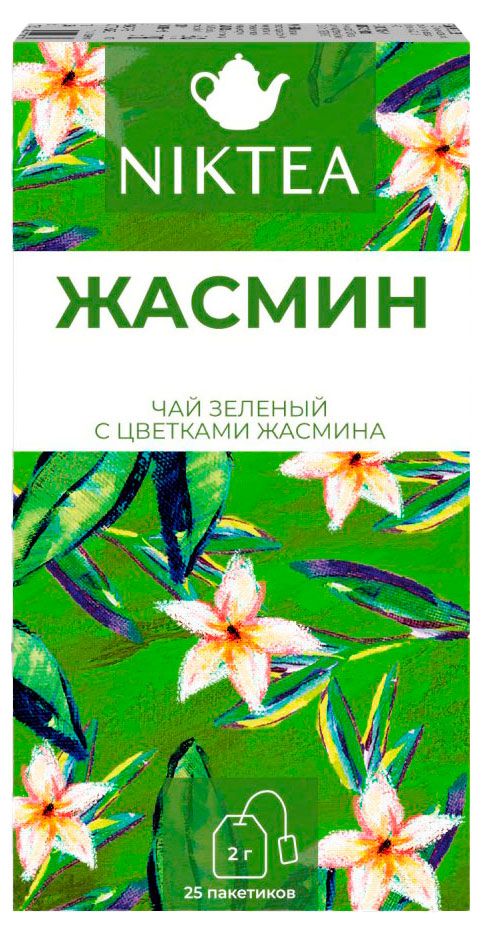 Чай зеленый Niktea Жасмин Эмеральд с жасмином, 25х2 г