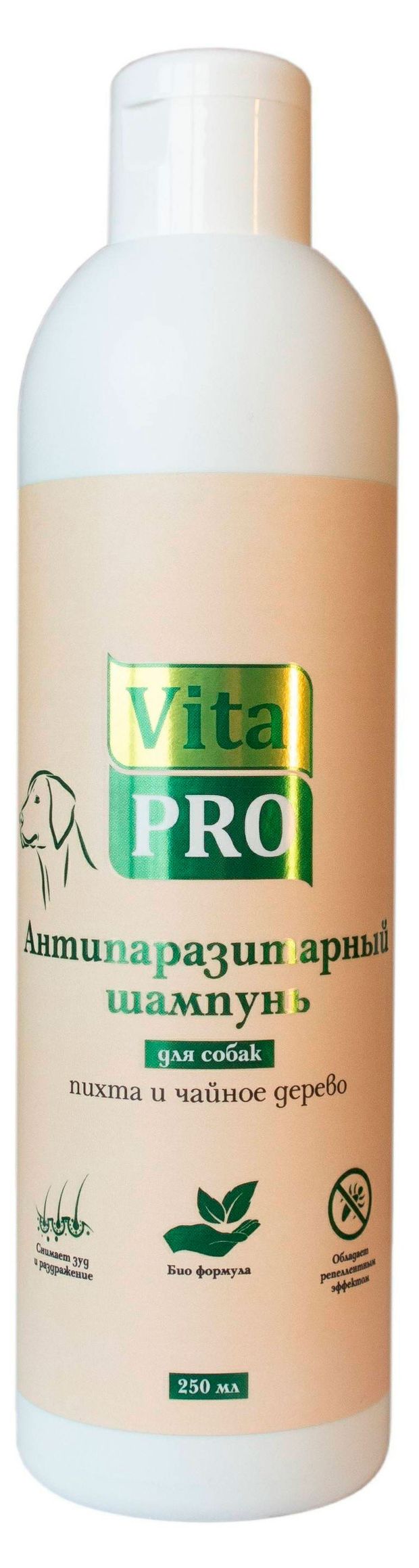 фото Шампунь для собак vita pro антипаразитный пихта и чайное дерево, 250 мл
