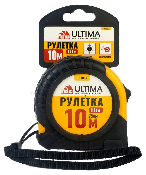 Рулетка Ultima Lite, 10 м х 25 мм