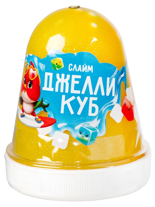 фото Слайм-антистресс ашан красная птица ашаня джелли куб мялка-жмялка, 1 шт в ассортименте