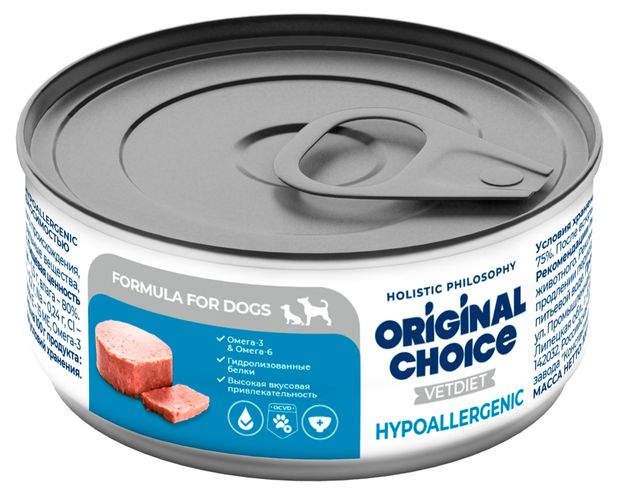 Корм влажный для собак с пищевой аллергией Original Choice Vetdiet Гипоаллергенный субпродукты в желе, 100 г