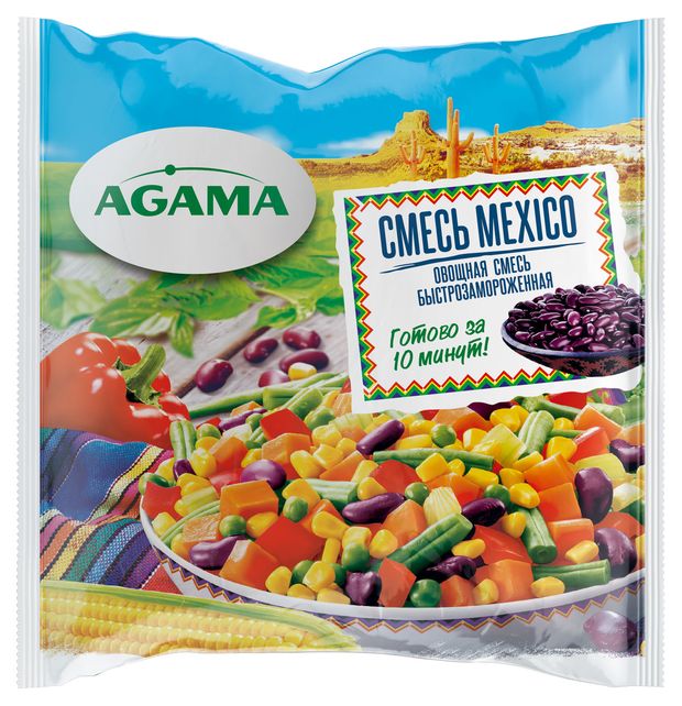 Смесь овощная Agama Mexico микс замороженная, 400 г