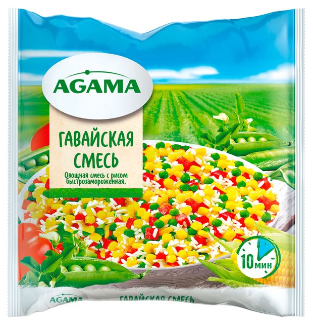 Смесь овощная Agama Гавайская смесь замороженная, 400 г