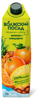 Нектар Волжский Посад ананас и мандарин, 1 л